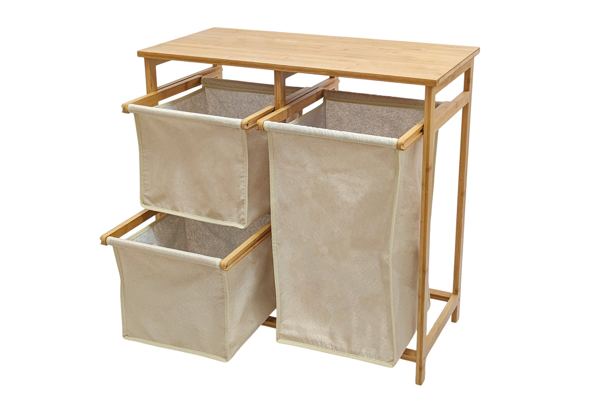 Wäschekorb LAGOON SPA 70cm Bambus natur beige