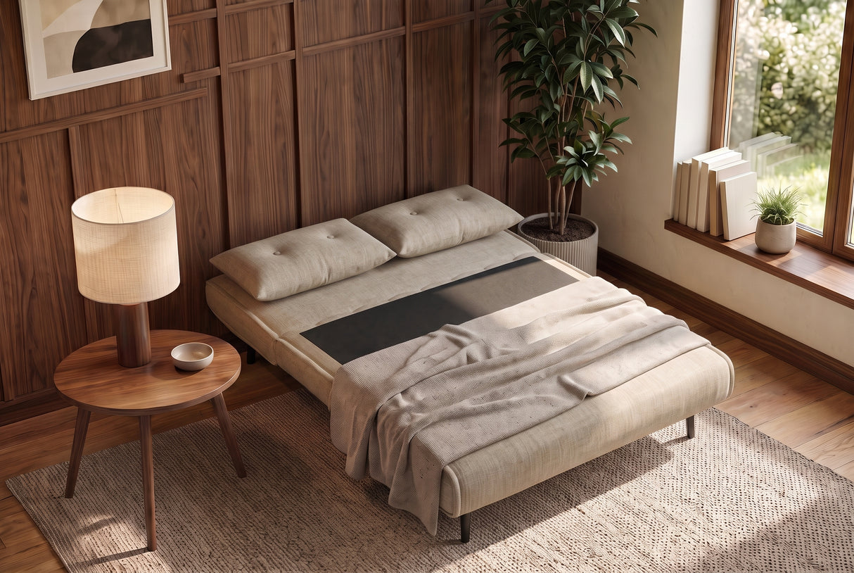 Sleeping chair SMART MULTIFUNCTION 140cm velvet champagne