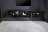 TV-Board MONTAIN SOUL 175cm acacia natural stone look black