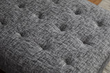 Ecksofa STOCKHOLM 220cm 3-Sitzer Federkern Strukturstoff grau