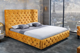 Bett PARIS CHESTERFIELD 160x200cm Samt senfgelb