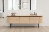 TV-Board ATELIER 160cm natural oak wood look w/ black legs