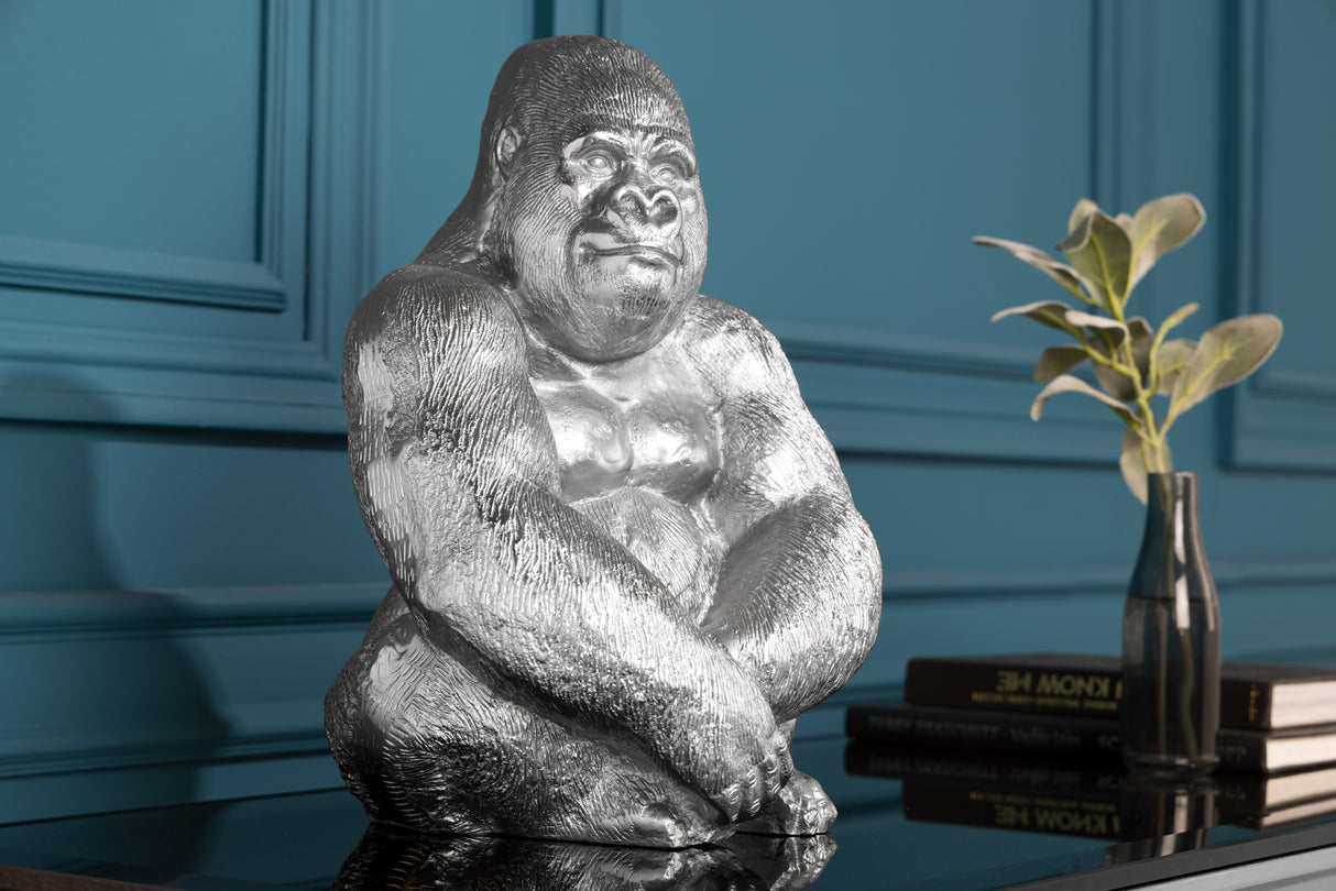 Figur KONG 43cm Gorilla silber