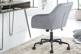 Office chair THE DUTCH COMFORT 46-55cm with armrests velvet grey