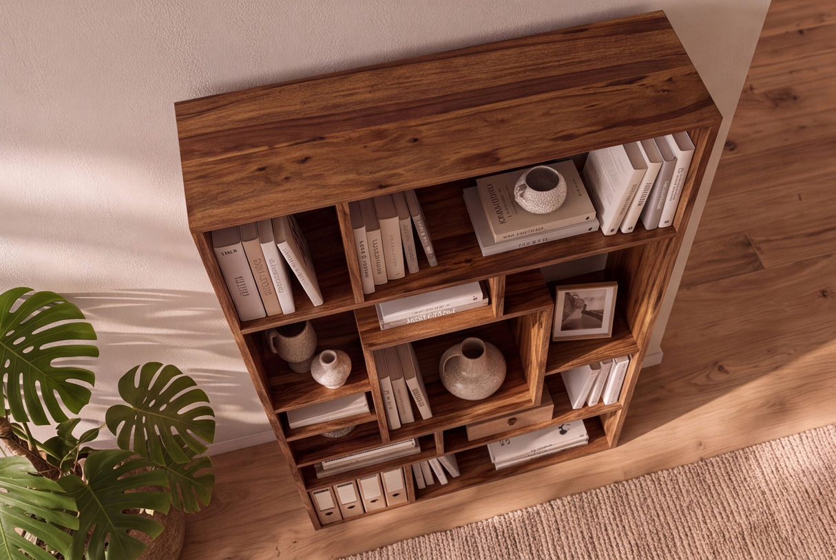 Shelf MAKASSAR II 180cm sheesham wood brown
