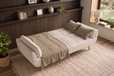 Sofa bed BOUTIQUE 215cm 3-seater cord beige