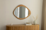 Wall mirror ORGANIC 90cm massive wood oak wood look