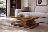 Coffee table GOA 120cm w/ storage space sheesham wood brown