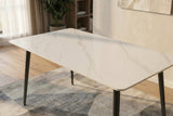 Esstisch MILANO 140cm Keramik weiß