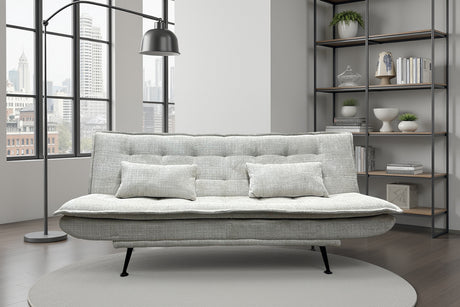 Sofa bed JAZZ 195cm 3-seater chenille fabric champagne beige