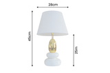 Table lamp STONES OF ZEN 45cm w/ adjustable lampshade white gold