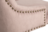 Bürostuhl VICTORIAN 49-57cm Mikrofaser Vintage Taupe im Chesterfield-Stil