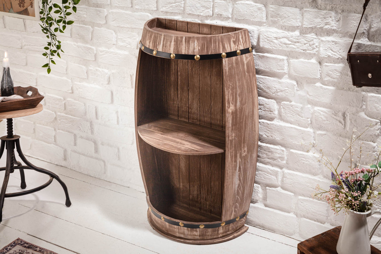 Wine shelf half BODEGA 80cm massive fir wood