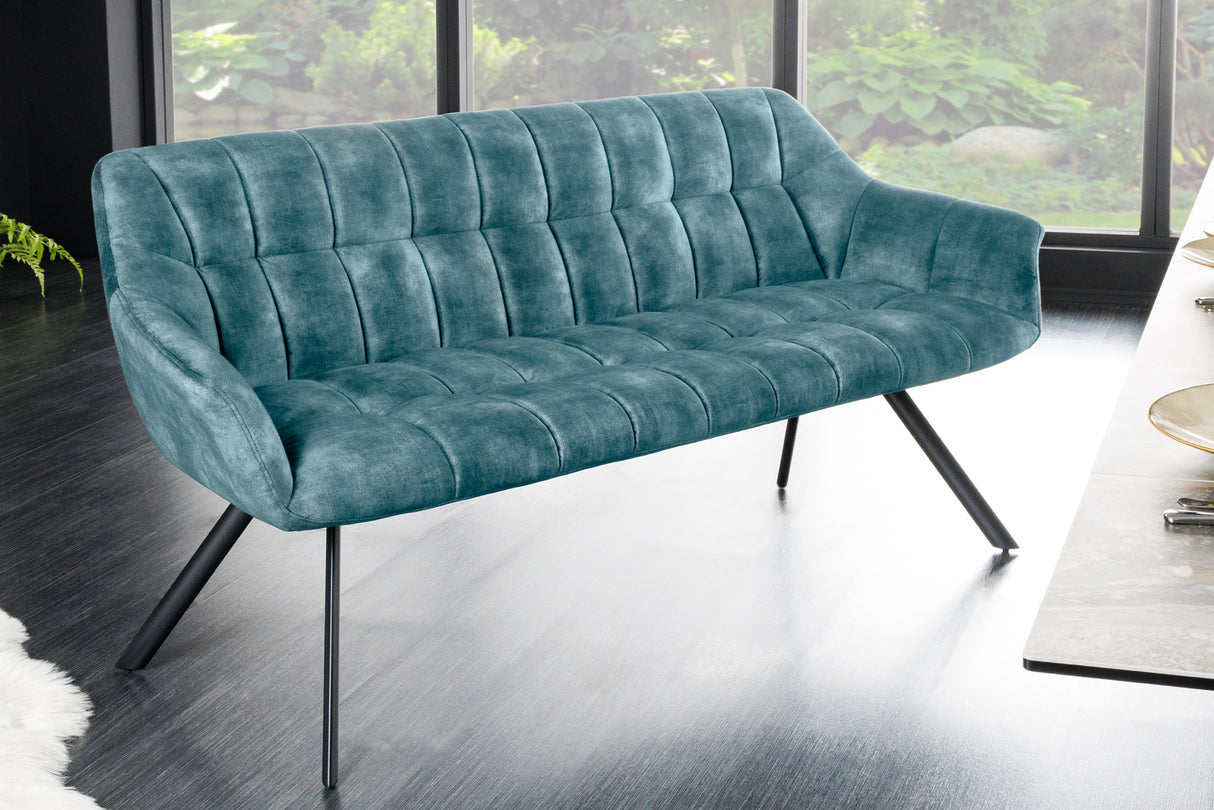 Bench PAPILLON 165cm velvet teal