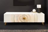 TV-Board GOLDEN SUNSET 180cm 3D mango wood white