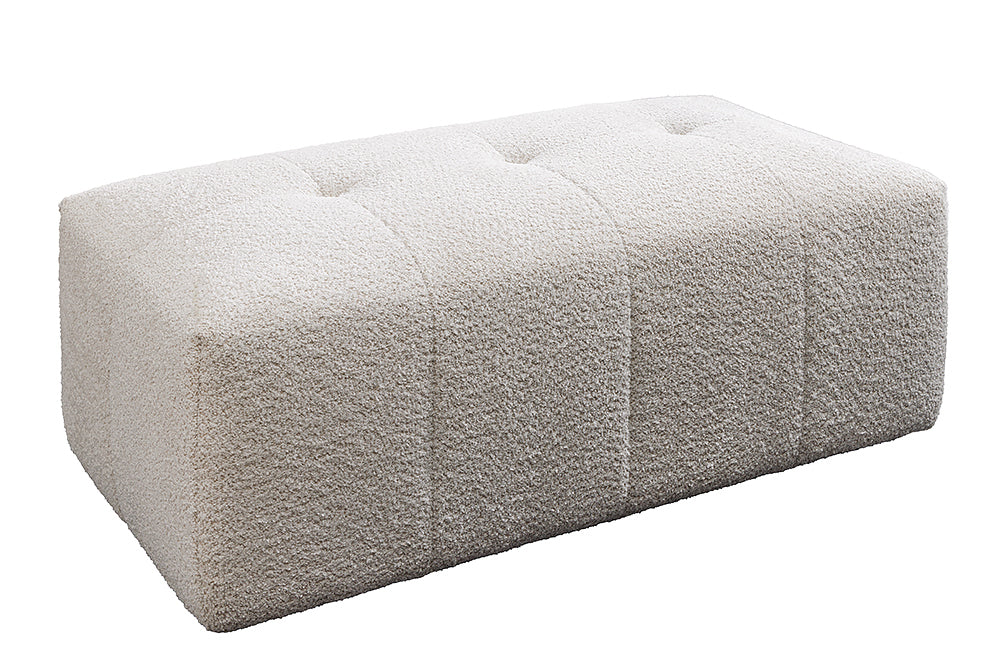 Sofa ROYAL 120cm Federkern Bouclé Champagnerbeige