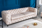 Sofa MODERN BAROCK 240cm 3-seater velvet champagne