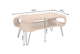 Coffee table ORGANIC LIVING 100cm w/ hairpin legs mango wood natural