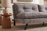 Sofa bed COCOONING 190cm 3-seater chenille grey