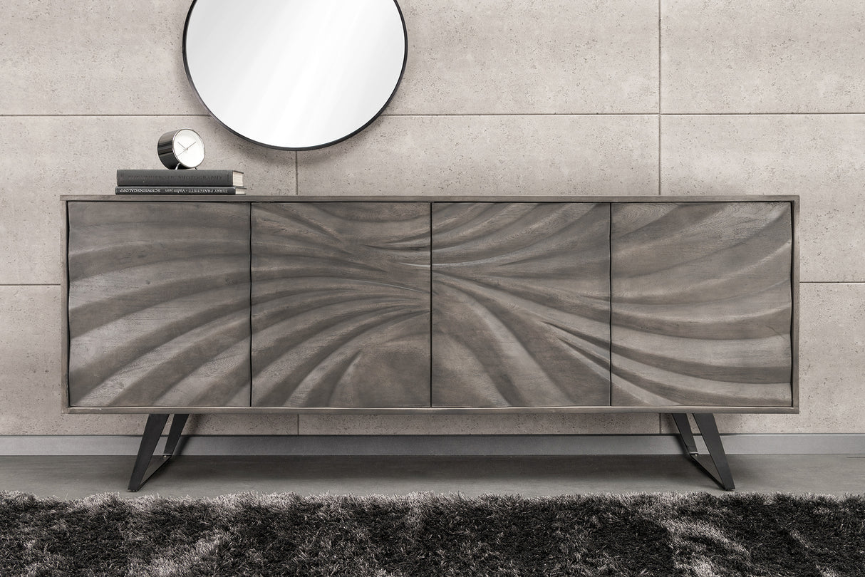 Sideboard HURRICANE 175cm Akazienholz grau