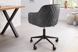 Office chair EUPHORIA 47-56cm velvet dark grey