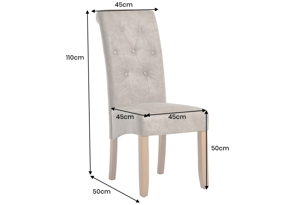 Chair CASA w/ neck roll microfibre taupe