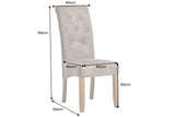 Chair CASA w/ neck roll microfibre taupe