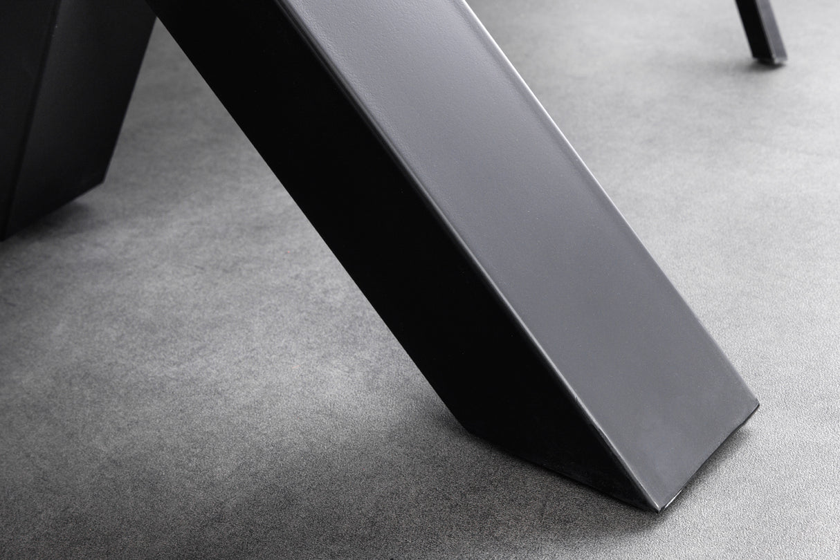 Dining table MAMMUT 200cm table top 50 mm acacia wood X-legs