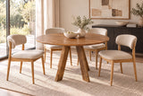 Esstisch ART WOOD Ø 140cm rund Mangoholz braun honigfarbenes Finish