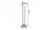 Floor lamp COLLEEN 160cm metal black w/ white lampshade