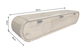TV-Board ORGANIC 160cm hanging acacia wood natural