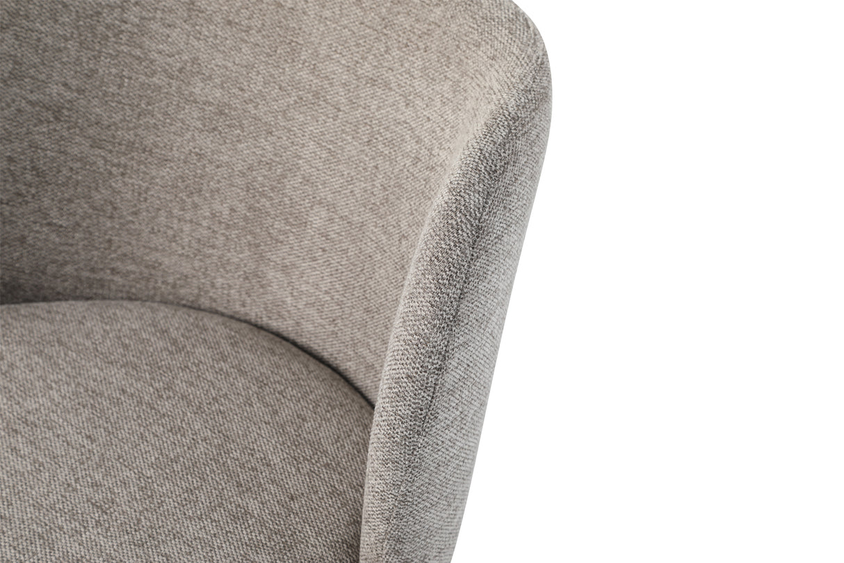 Stuhl LYON Metallgestell schwarz graubeige