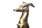 Skulptur WINDHUND 70cm Aluminium gold