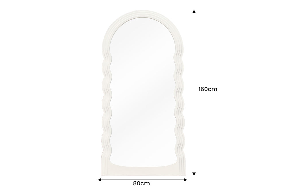 Wandspiegel WAVE 160cm weiß