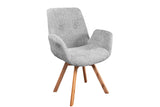 Swivel chair BALTIC bouclé grey