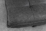 Sofa bed JAZZ 195cm 3-seater textured fabric grey