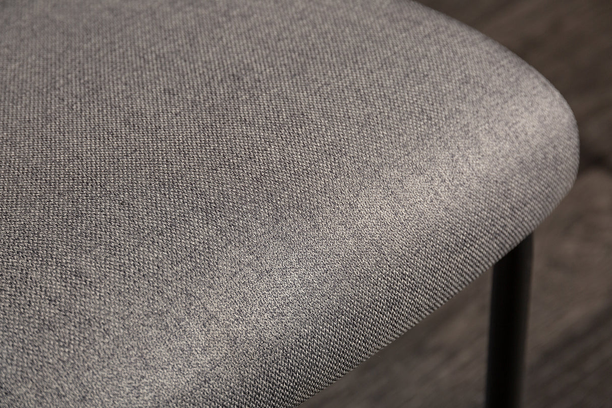 Cantilever chair COMFORT flat woven fabric grey