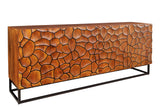 Sideboard VULCANO 177cm 3D Mosaik Mangoholz braun