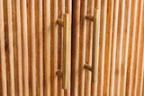 Sideboard TRES CHIC 70cm mango wood natural w/ white marble top and golden handles