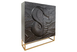 Highboard SNAKE 120cm schwarz Mangoholz