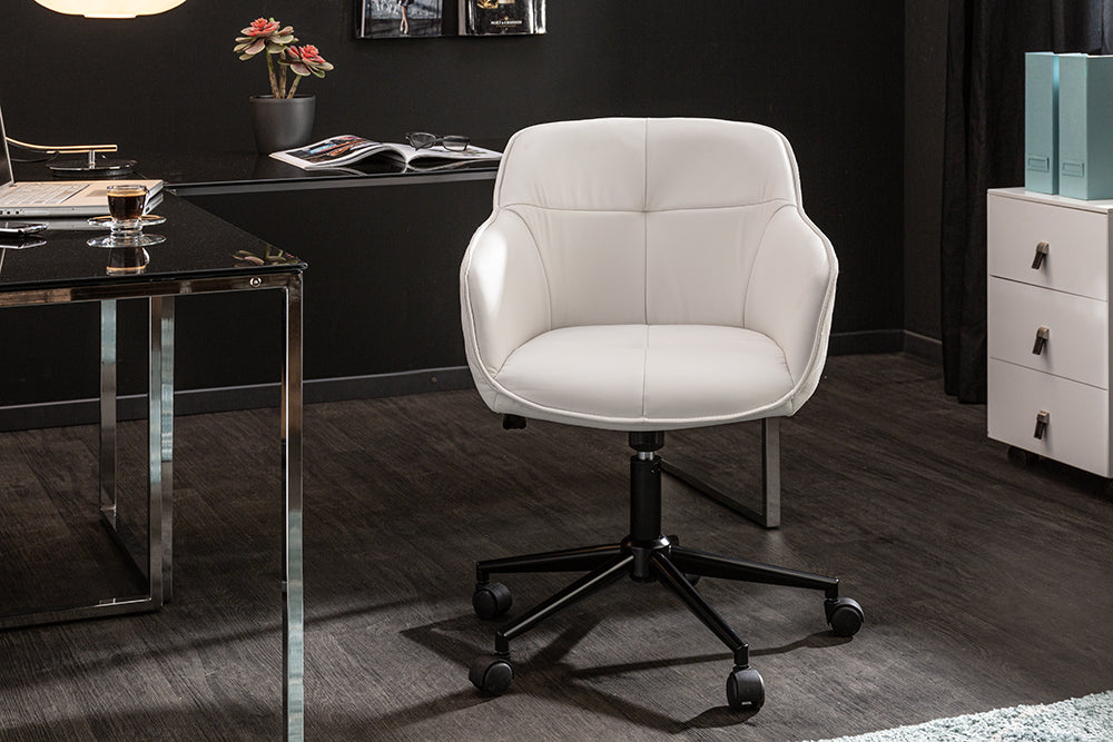 Office chair EUPHORIA 47-56cm artificial leather white