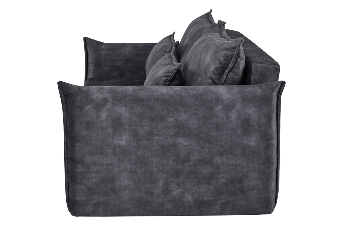 Schlafsofa APARTMENT 215cm 3-Sitzer Samt grau