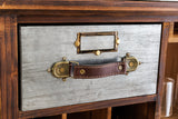 Barschrank ATELIER 120cm Kiefernholz vintage braun