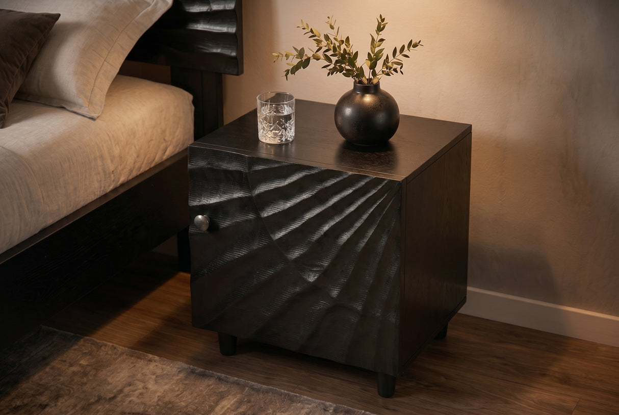 Nachttisch SCORPION 50cm 3D Mangoholz schwarz