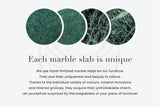 Coffee table DIAMOND 50cm marble green brass