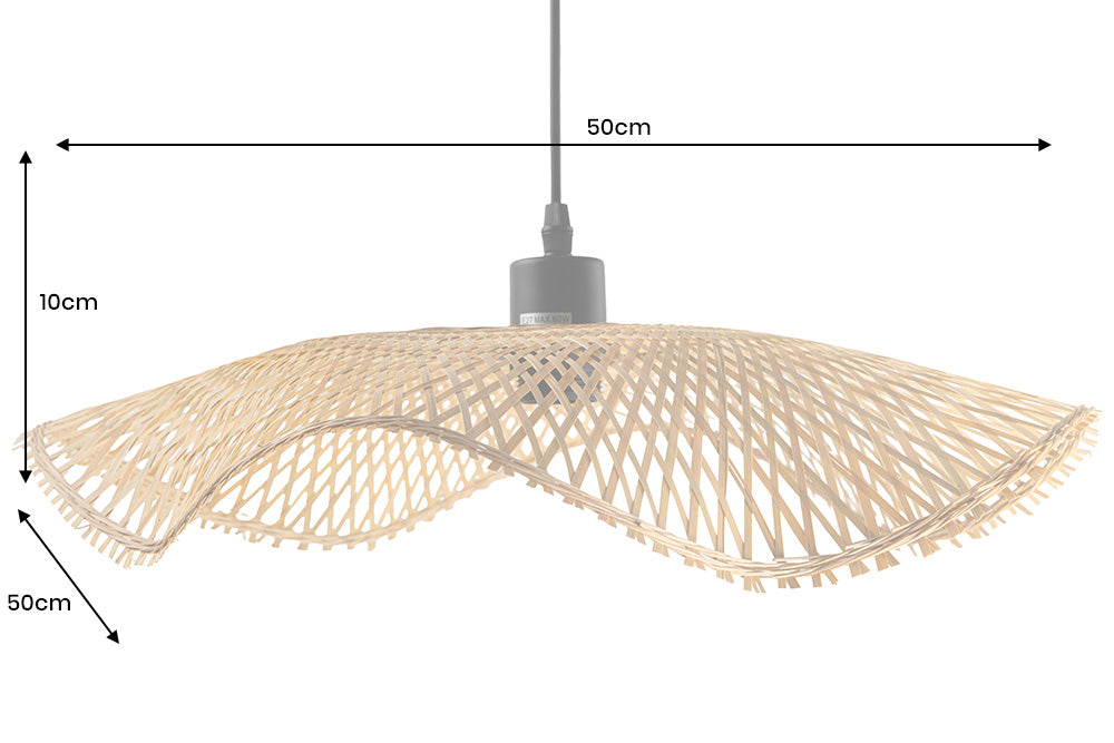 Pendant lamp ORGANIC LIVING 50cm bamboo natural