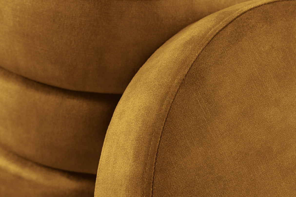 Hocker VOQUE 50cm Samt senfgelb mit Stauraum