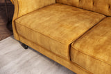 Sofa bed MAISON BELLE AFFAIRE 220cm velvet mustard yellow