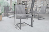 Cantilever chair BIG ASTON microfibre vintage grey