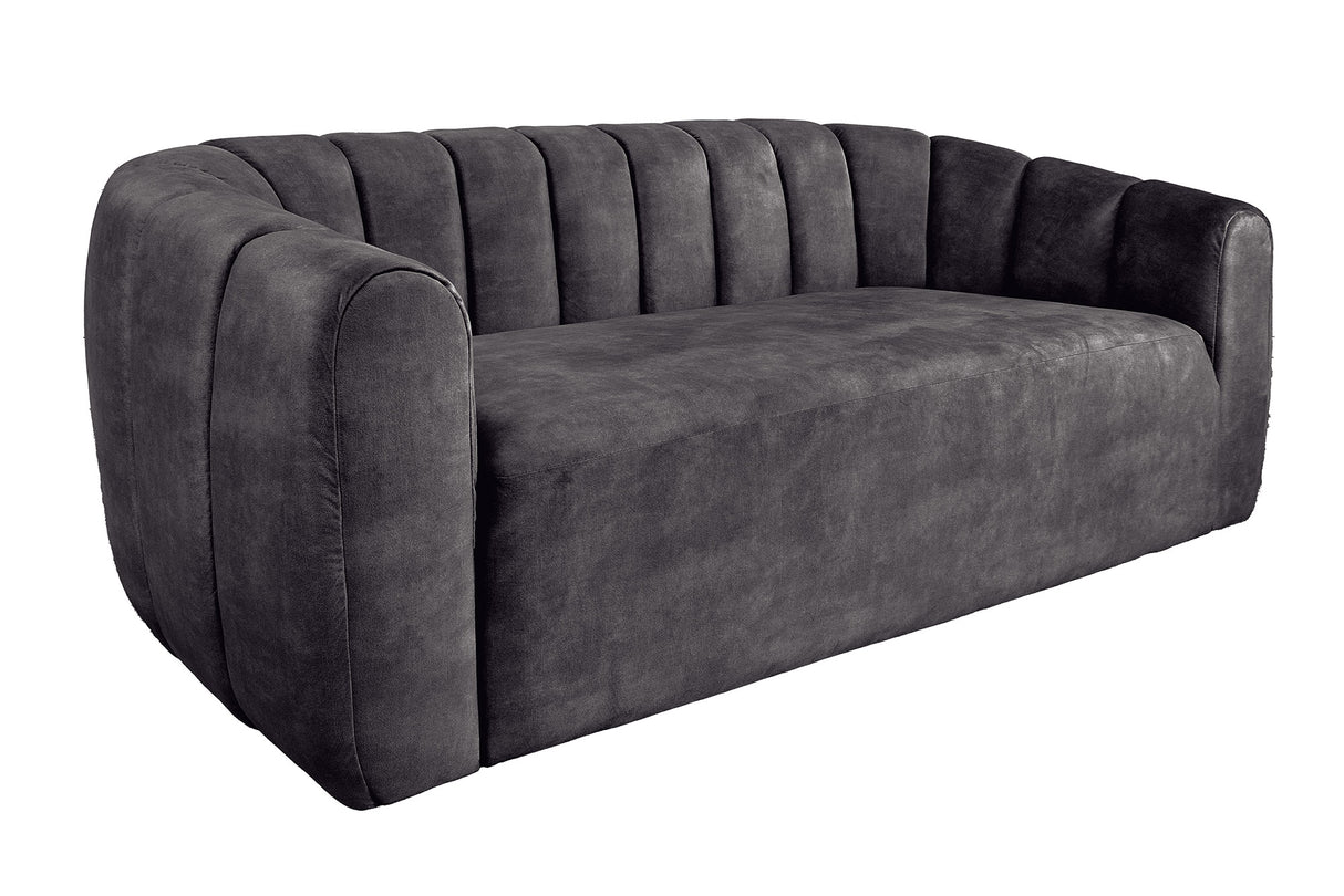 Sofa BABYLON 200cm 3-Sitzer Samt anthrazit